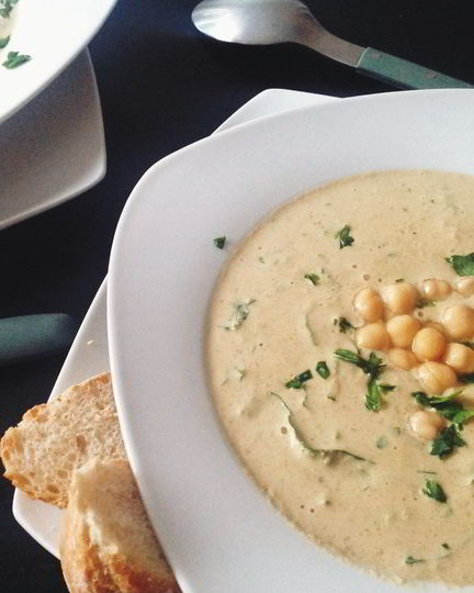 Рецепт крема-супа из нута и шпината