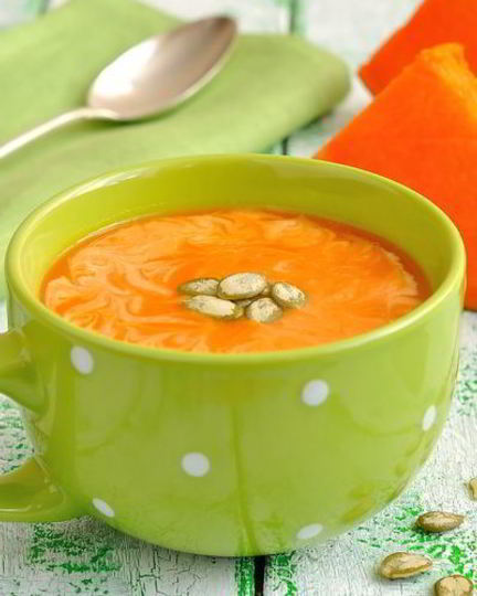 Рецепт крем-суп из тыквы с имбирем