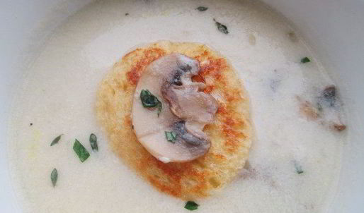 крем-суп с равиоли