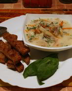 Молочный суп с грибами