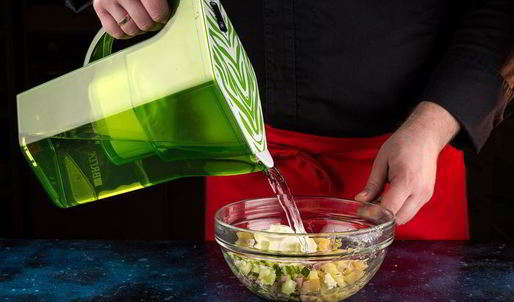 летняя окрошка на воде