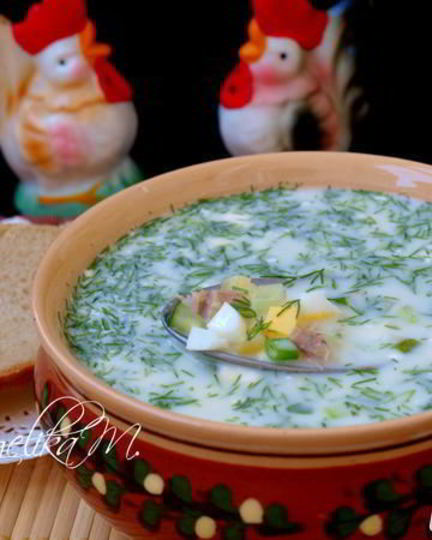 Рецепт мясной окрошки