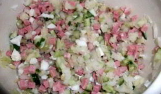 окрошка классическая с колбасой