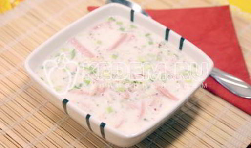 окрошка на кефире и минералке