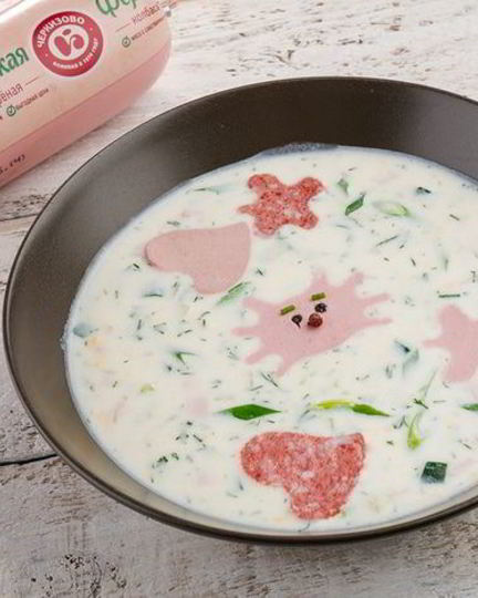 Рецепт окрошки на кефире