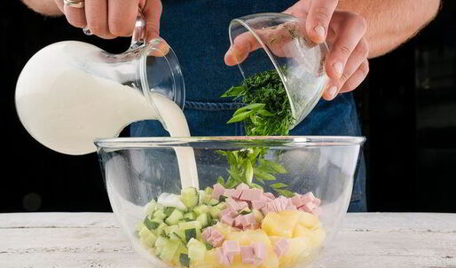 окрошка на кефире