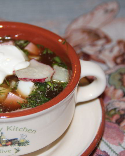 Рецепт окрошки на квасе