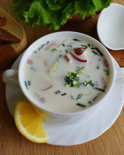 Рецепт окрошки на майонезе