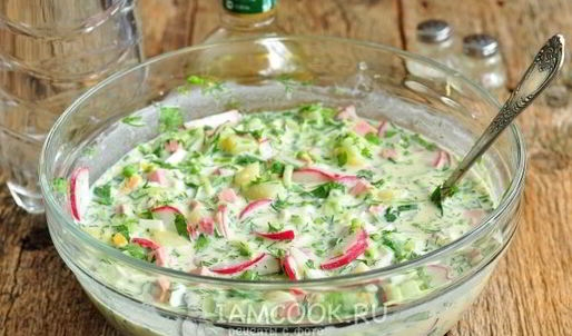 окрошка на минералке с майонезом