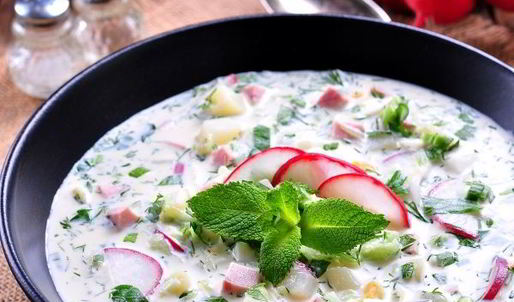 окрошка на минералке с майонезом