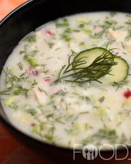 Рецепт окрошки на сметане