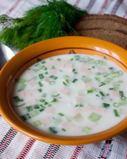 Рецепт окрошки на тане