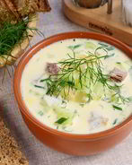 Окрошка с говядиной