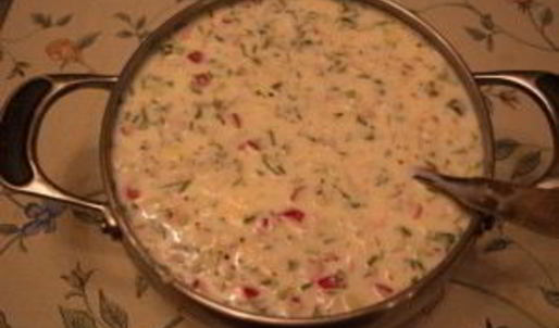 окрошка с копченой грудкой