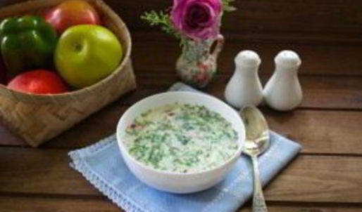 окрошка с копченой грудкой