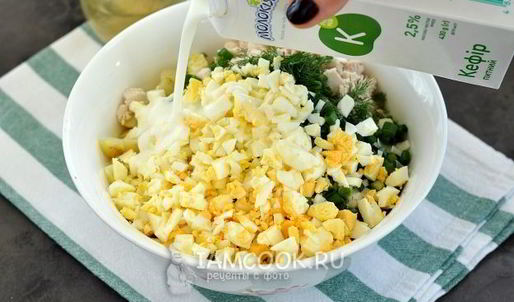 окрошка с куриной грудкой