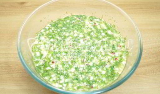 окрошка с курицей на квасе