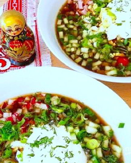 Рецепт окрошки с квасом