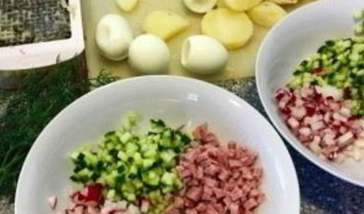 окрошка с квасом