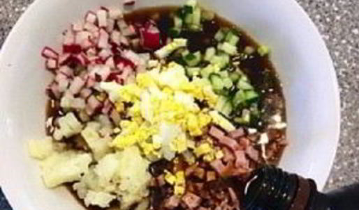 окрошка с квасом