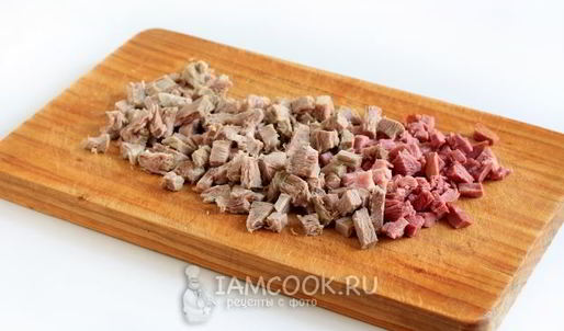 окрошка с мясом на кефире