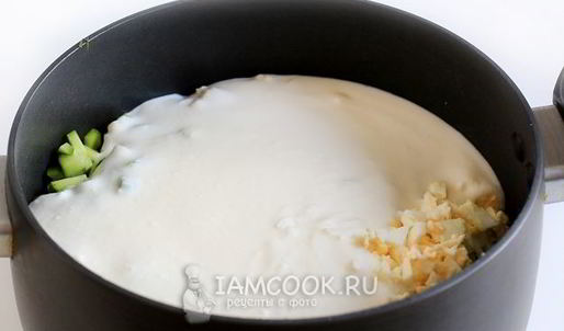 окрошка с мясом на кефире