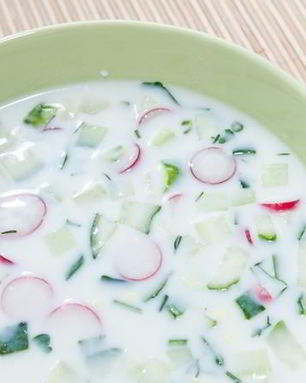 Окрошка с редиской