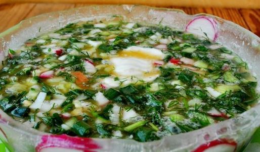 окрошка сборная мясная в ледяной чаше