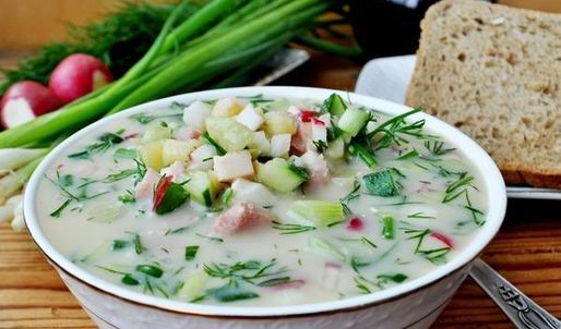 окрошка сборная мясная в ледяной чаше