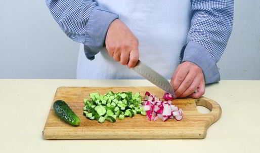 вегетарианская окрошка на кефире