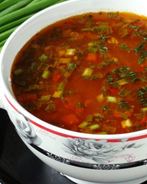 Острый суп с рисом и томатной пастой