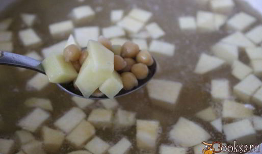 куриный суп с нутом и овощами