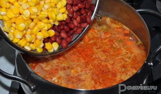 куриный суп с овощами по-мексикански