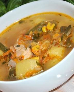 Куриный суп с овощами