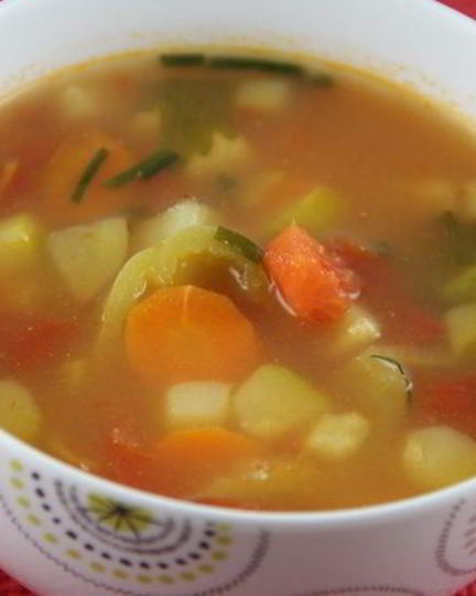 Рецепт легкого супа из летних овощей с рисом