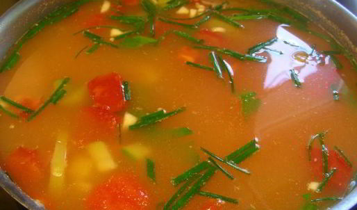 легкий суп из летних овощей с рисом