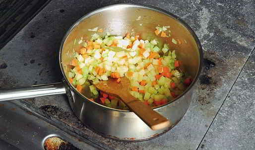 минестроне с дайконом и укропом