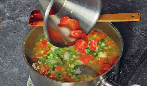 минестроне с дайконом и укропом