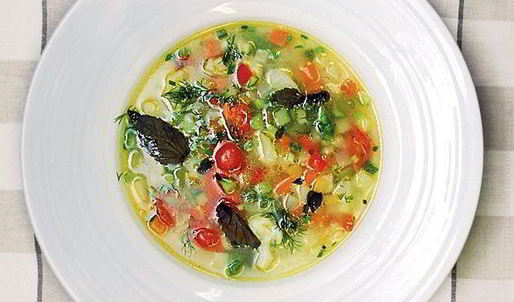 минестроне с дайконом и укропом