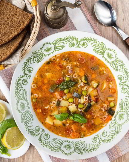 Рецепт минестроне с песто