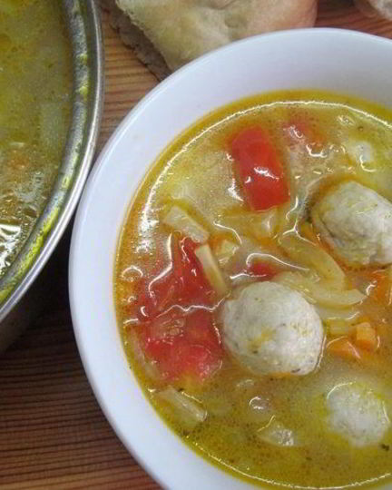 Рецепт овощного супа с фрикадельками