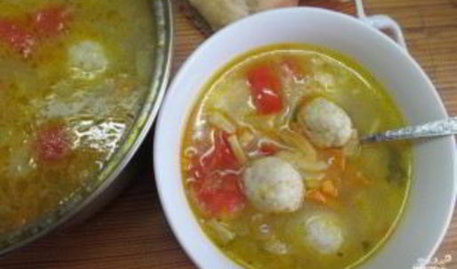 овощной суп с фрикадельками