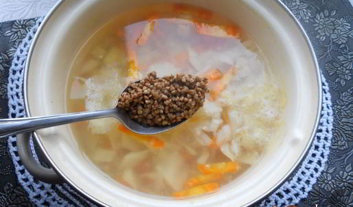 овощной суп с гречкой и куриным фаршем