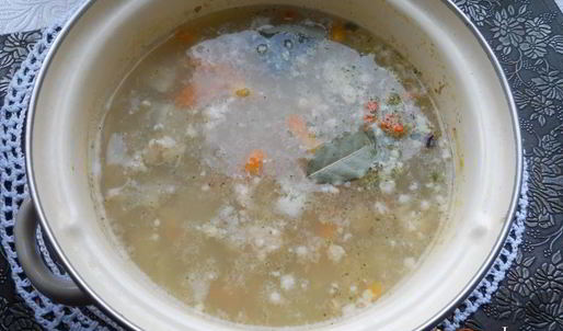 овощной суп с гречкой и куриным фаршем