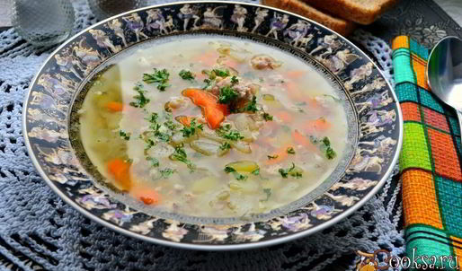 овощной суп с гречкой и куриным фаршем