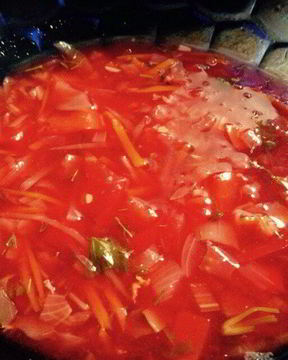 Овощной суп с курицей и курином филе