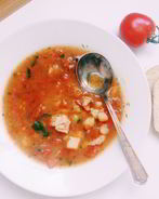 Овощной суп с курицей