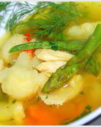 Овощной суп с курочкой