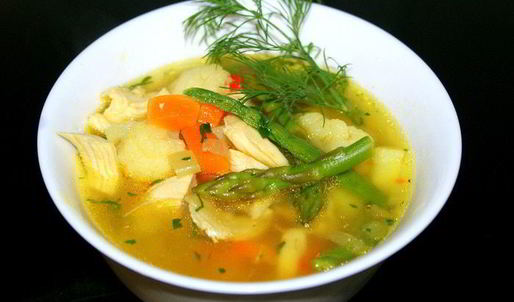 овощной суп с курочкой