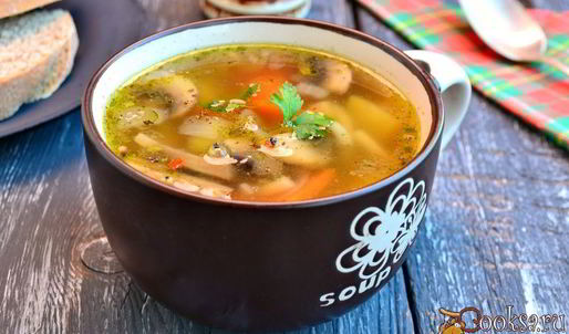 овощной суп с шампиньонами и вермишелью